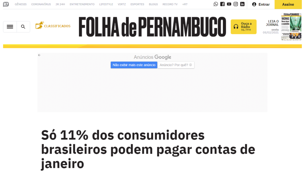 paulo-marostica-folhape-11pct-consumidores-brasileiros-podem-pagar-contas-janeiro